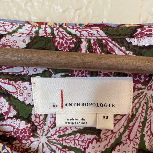 Anthropologie Sonrisa Paisley Floral Blouse Size XS - Picture 7 of 10